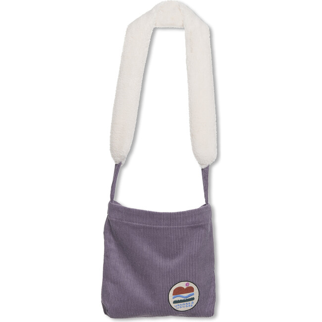 Plum Cord Shoulder Bag, Purple