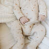 Footie in Toasted Nut Mini Star Print, Sand - Bodysuits - 3