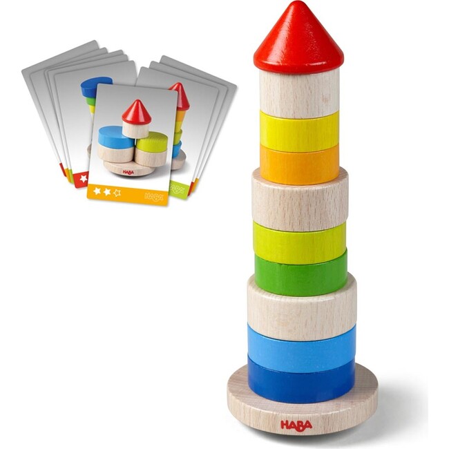 Wobbly Tower Wooden Stacking Game - Developmental Toys - 1