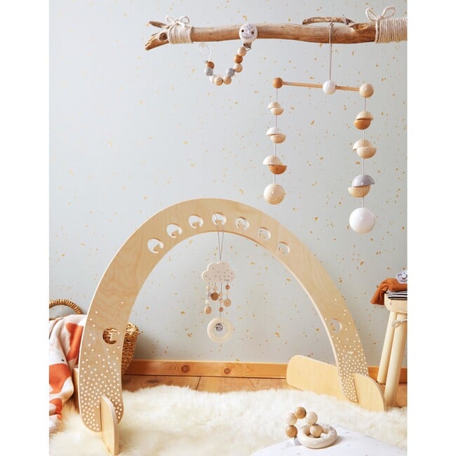 Wooden Dangling Figure Dots with Bell - Rattles - 3