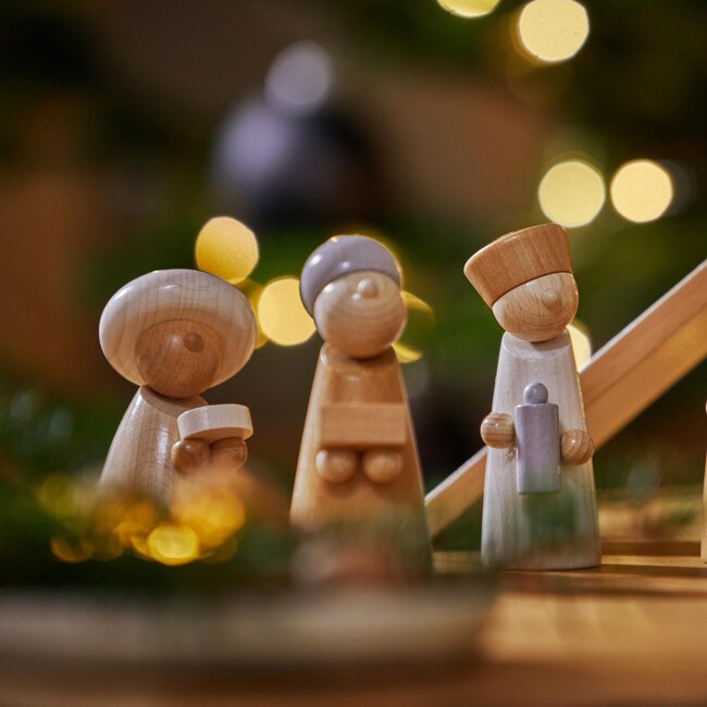 Natural Wood Nativity Scene Play Set - Blocks - 3
