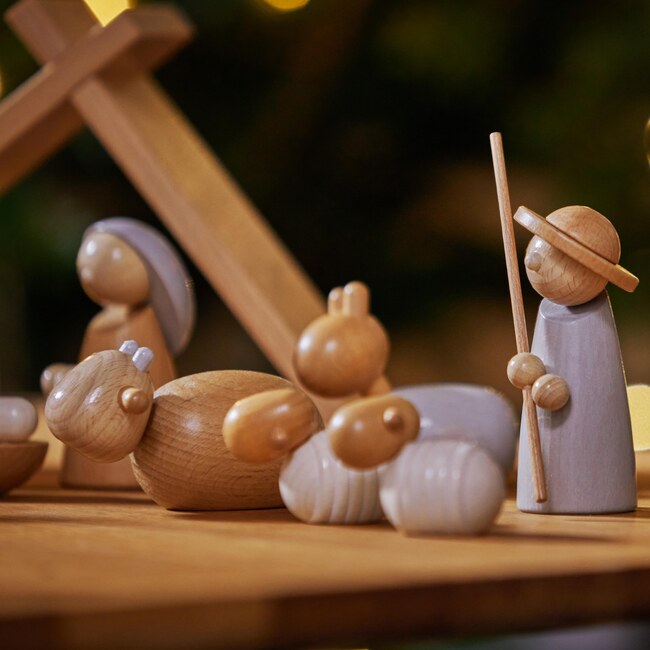 Natural Wood Nativity Scene Play Set - Blocks - 4