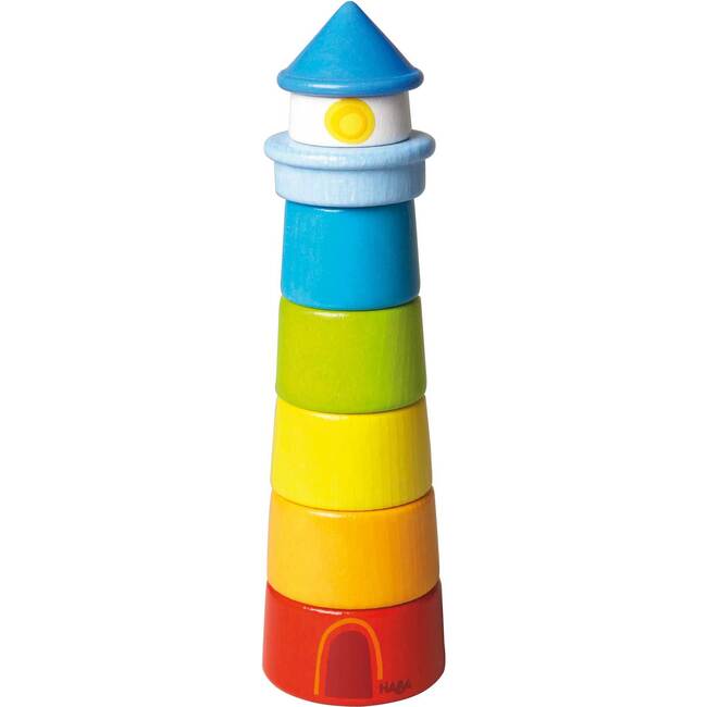 Lighthouse Wooden Rainbow Stacker - Developmental Toys - 1