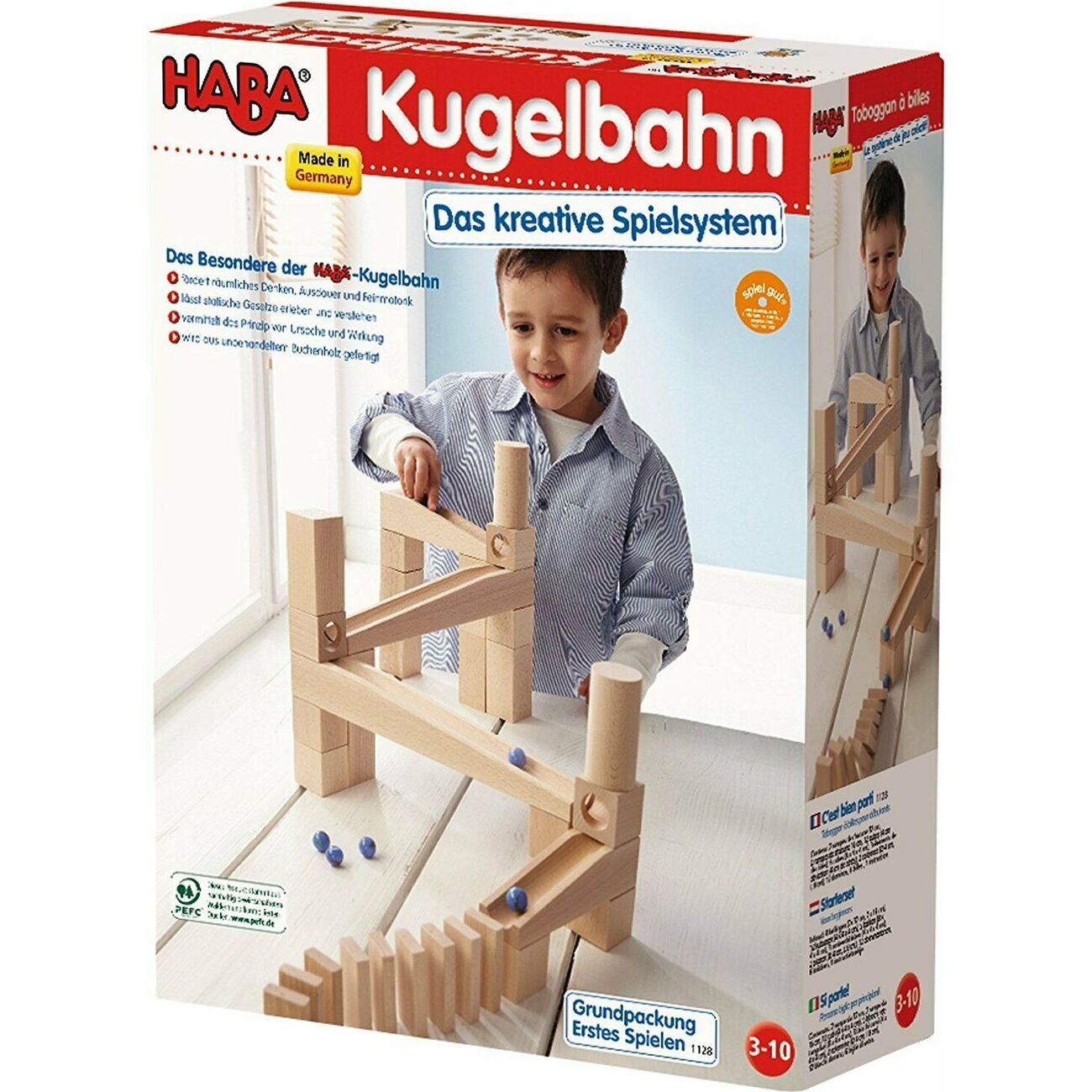 Ball Track Marble Run First Playing Starter Set HABA STEM Toys Maisonette