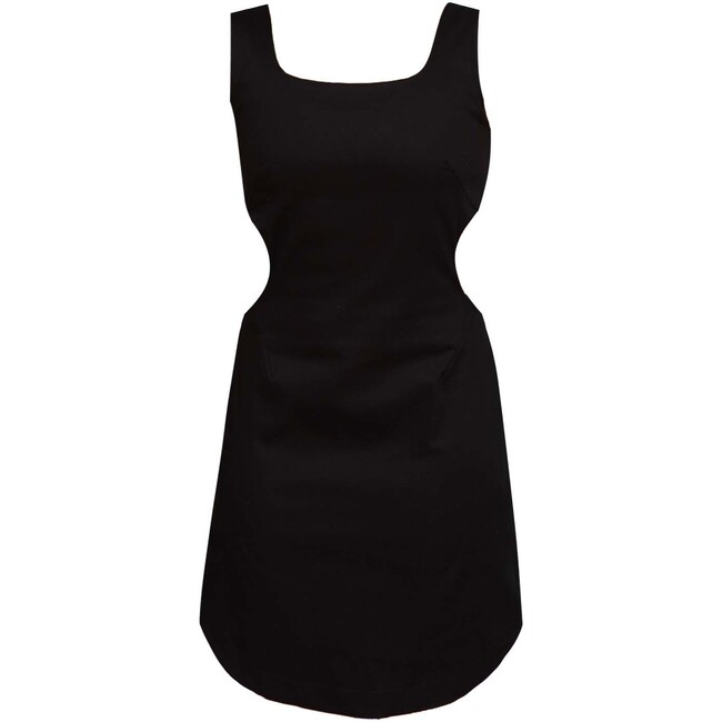 Gabrielle Open Back Mini Dress, Black - Dresses - 1