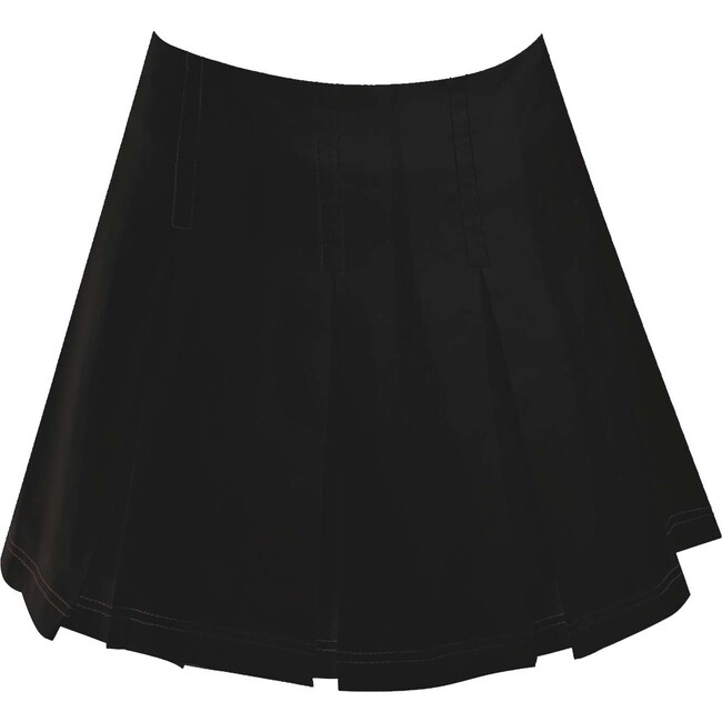 Ally Pleated Mini Skirt, Black