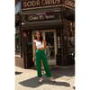 Carla High-Rise Straight-Leg  Pants, Green - Pants - 3 - thumbnail