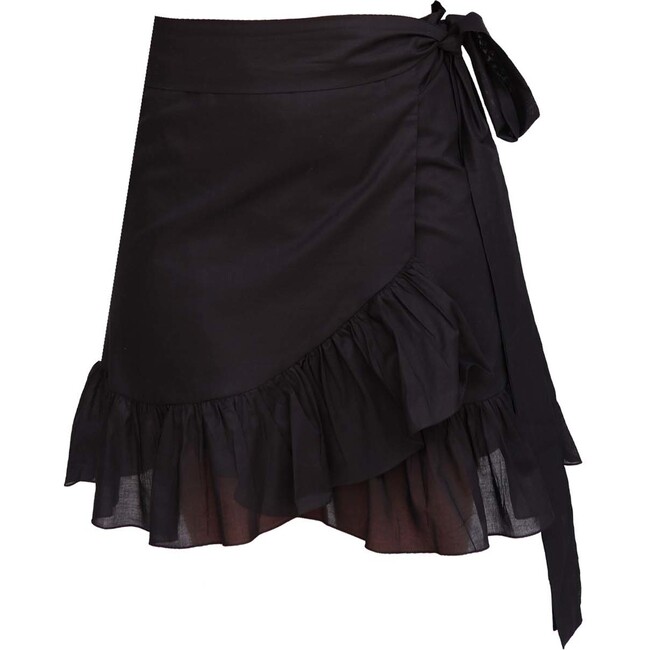 Mara Crop Top & Wrap-Around Skirt Set, Black - Mixed Apparel Set - 5