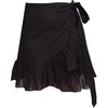 Mara Crop Top & Wrap-Around Skirt Set, Black - Mixed Apparel Set - 5 - thumbnail