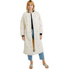 Women's Ladakh Jacket, Cream with Blue Jamdani - Jackets - 1 - thumbnail