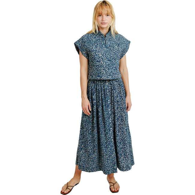 Women's Bergamo Skirt, Blue Thistle - Skirts - 1