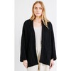 Women's Verbier Open Ribbed Cardigan, Black - Sweaters - 4