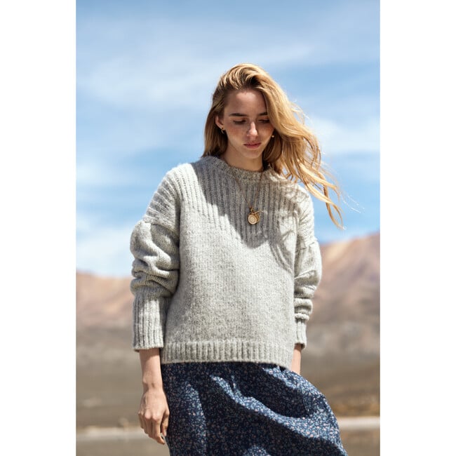 Women's Arosa Pullover, Dove Grey - Sweaters - 4