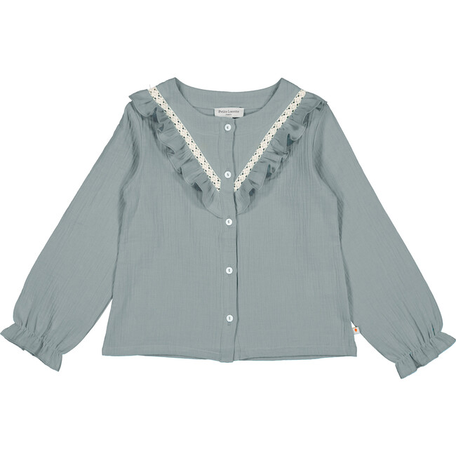 Persee Button-Down Blouse, Sea Foam - Blouses - 1
