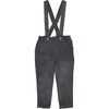 Kids Gabriel Corduroy Overall With Adjustable Shoulder Straps, Anthracite - Overalls - 1 - thumbnail