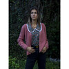 Women's Philo Knit Cardigan With Button Fastening, Dark Rose - Cardigans - 2 - thumbnail