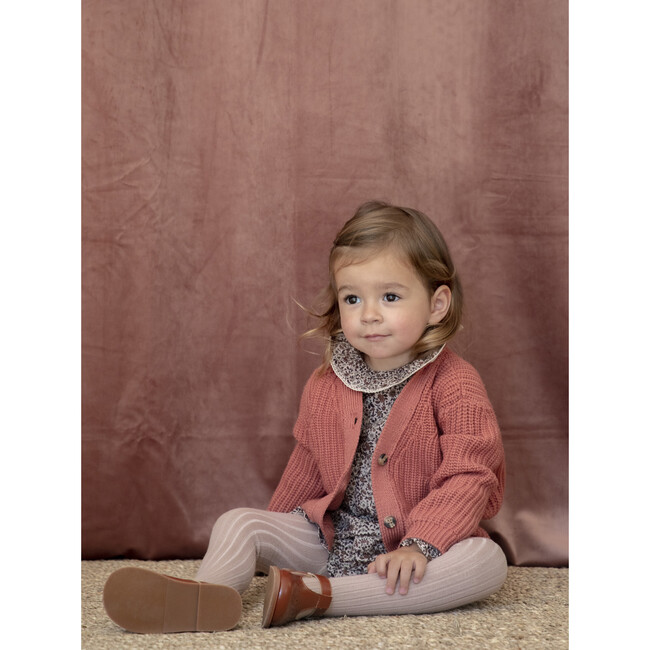 Philo Knit Cardigan, Dark Rose - Cardigans - 3