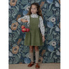 Margaret Ruffled Collar Blouse, Blue Grey Flower - Blouses - 2