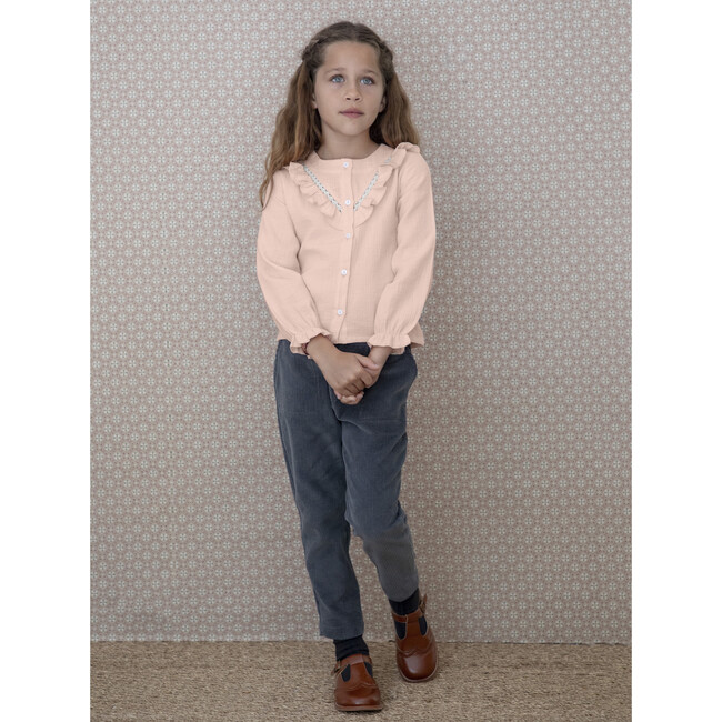 Persee Button-Down Blouse, Rose - Blouses - 2