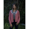 Women's Philo Knit Cardigan With Button Fastening, Dark Rose - Cardigans - 3 - thumbnail