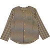 Gaston Round Collar Shirt, Vichy Wheat - Shirts - 1 - thumbnail