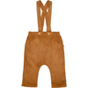 Baby Gabriel Corduroy Overall With Adjustable Shoulder Straps, Biscuit - Overalls - 1 - thumbnail