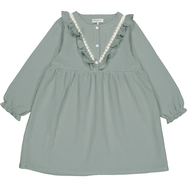Altair Dress With Lace And Ruffle Details, Sea Foam - Petite Lucette ...
