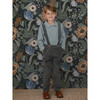 Kids Gabriel Corduroy Overall With Adjustable Shoulder Straps, Anthracite - Overalls - 3