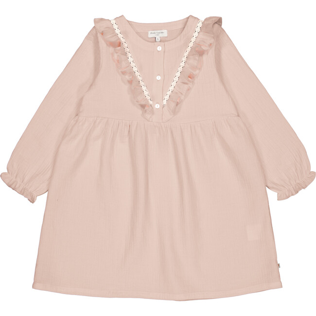 Altair Dress With Lace And Ruffle Details, Rose