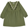 Altair Dress With Lace And Ruffle Details, Kaki - Dresses - 1 - thumbnail
