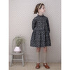 Elisabeth Ruffled Collar Dress, Graphite Flower - Dresses - 2