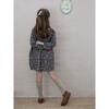 Fazo Round Collar Dress With Ruffled Cuffs, Floral Plaid - Dresses - 3