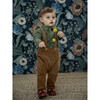 Baby Gabriel Corduroy Overall With Adjustable Shoulder Straps, Biscuit - Overalls - 3 - thumbnail