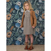 Fazo Round Collar Dress With Ruffled Cuffs, Vichy Wheat - Dresses - 5