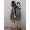 Fazo Round Collar Dress With Ruffled Cuffs, Floral Plaid - Dresses - 5