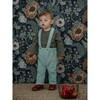 Baby Gabriel Overall With Elasticated Waist & Straps, Teal Blue - Overalls - 4