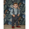 Baby Gabriel Corduroy Overall With Adjustable Shoulder Straps, Anthracite - Overalls - 4