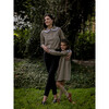 Fazo Round Collar Dress With Ruffled Cuffs, Vichy Wheat - Dresses - 9