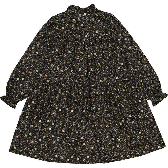 Elisabeth Ruffled Collar Dress, Graphite Flower - Dresses - 8