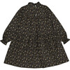 Elisabeth Ruffled Collar Dress, Graphite Flower - Dresses - 8