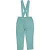 Kids Gabriel Overall With Elasticated Waist & Straps, Teal Blue - Overalls - 1 - thumbnail