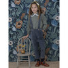 Kids Gabriel Corduroy Overall With Adjustable Shoulder Straps, Anthracite - Overalls - 7