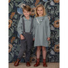 Kids Gabriel Corduroy Overall With Adjustable Shoulder Straps, Anthracite - Overalls - 8