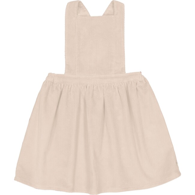Clemetine Dungaree Dress With Crossover Straps, Rose - Dresses - 1