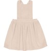 Clemetine Dungaree Dress With Crossover Straps, Rose - Dresses - 1 - thumbnail