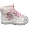 Taylor Hightop Sneaker, Pink Plaid - Sneakers - 1 - thumbnail