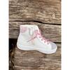 Taylor Hightop Sneaker, Pink Plaid - Sneakers - 2