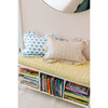 Cotton Ruffle Pillow, Blue Hearts - Pillows - 3