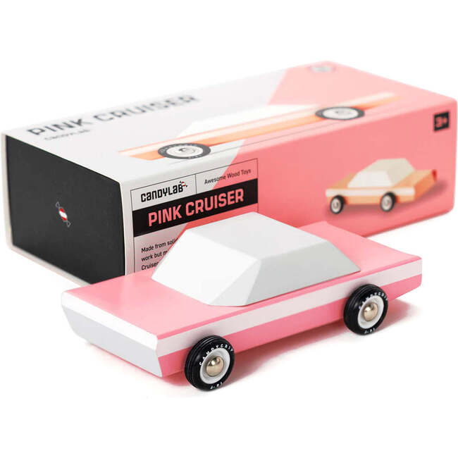Pink Cruiser Car, Pink/White - Transportation - 3