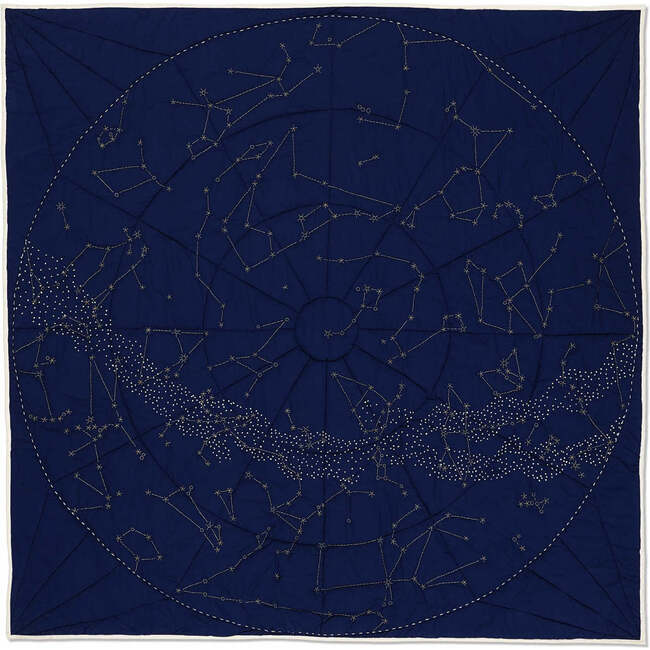 Constellation Quilt, Navy